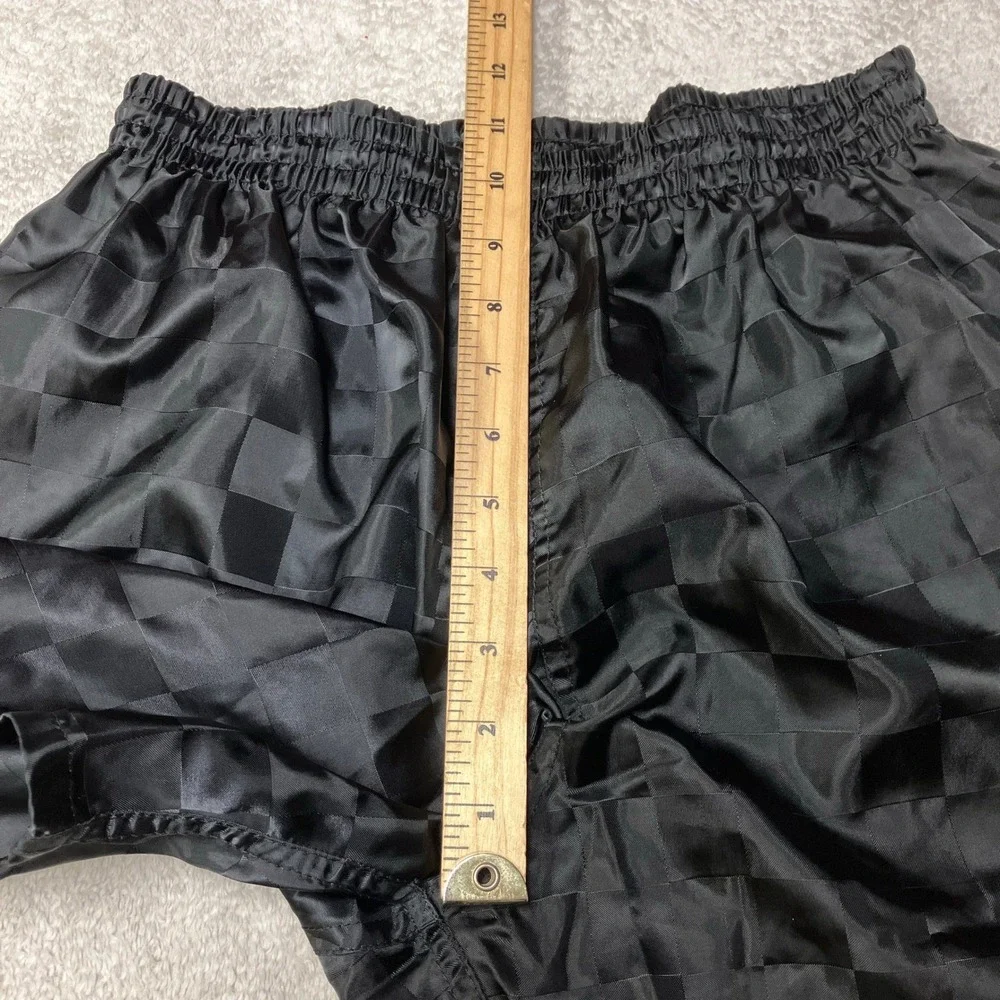 Vintage 90s Shiny Checkered Nylon Soccer Shorts 5